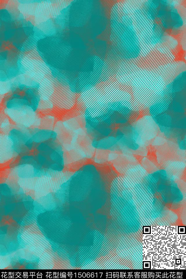 肌理笔触抽象数码印花花型下载（图片编号: 1506617） - 瓦栏（Walan）