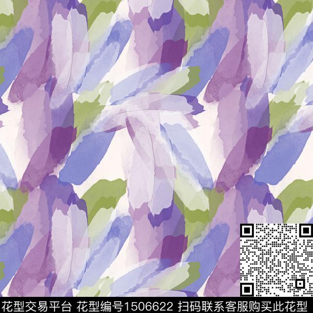 肌理笔触抽象数码印花花型下载（图片编号: 1506622） - 瓦栏（Walan）