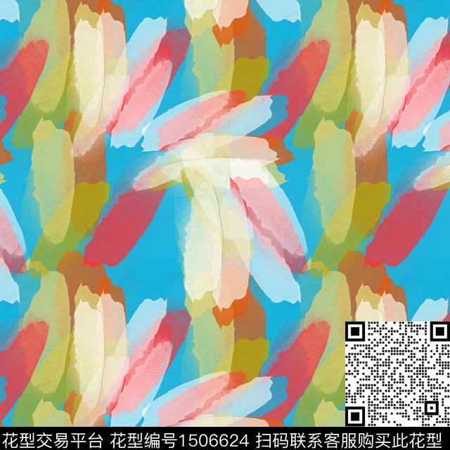 肌理笔触抽象数码印花花型下载（图片编号: 1506624） - 瓦栏（Walan）