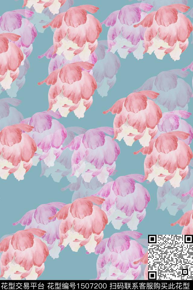 L177.jpg - 1507200 - 花卉 春夏花型 年轻女性 - 数码印花花型 － 女装花型设计 － 瓦栏