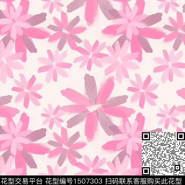 花卉手绘小碎花传统印花花型下载（图片编号: 1507303） - 瓦栏（Walan）