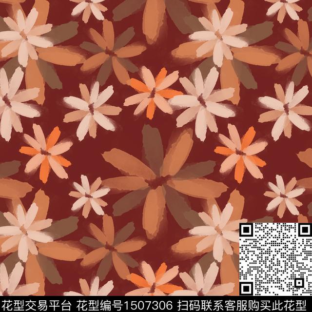 花卉手绘小碎花传统印花花型下载（图片编号: 1507306） - 瓦栏（Walan）