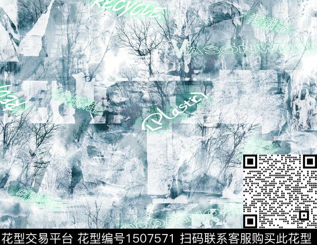 007.jpg - 1507571 - 树林 格子 趋势花型 - 数码印花花型 － 男装花型设计 － 瓦栏