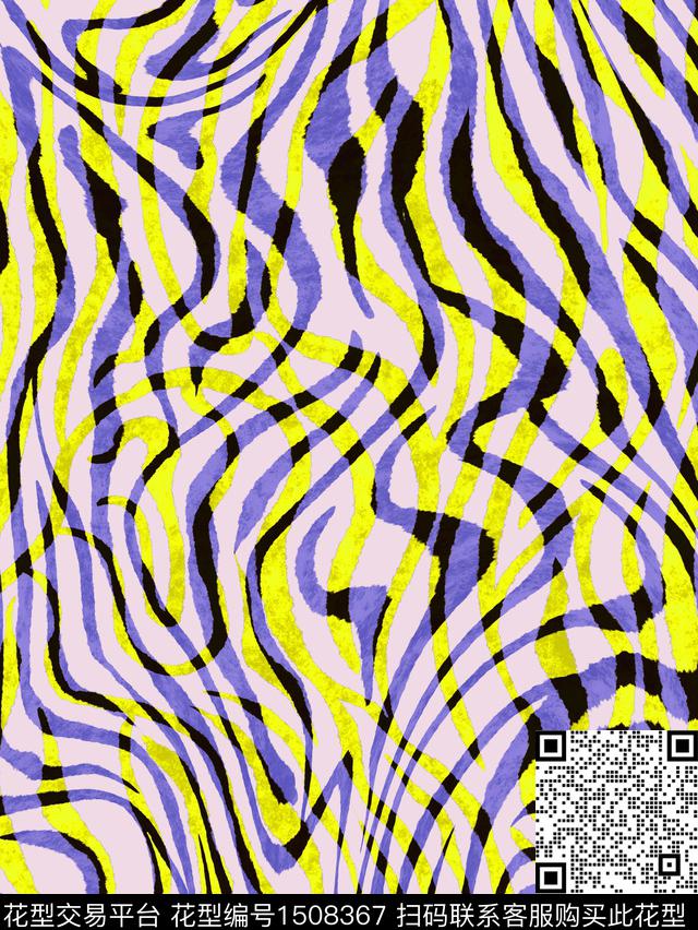 09 (3).jpg - 1508367 - 波浪纹 抽象 条纹 - 数码印花花型 － 女装花型设计 － 瓦栏
