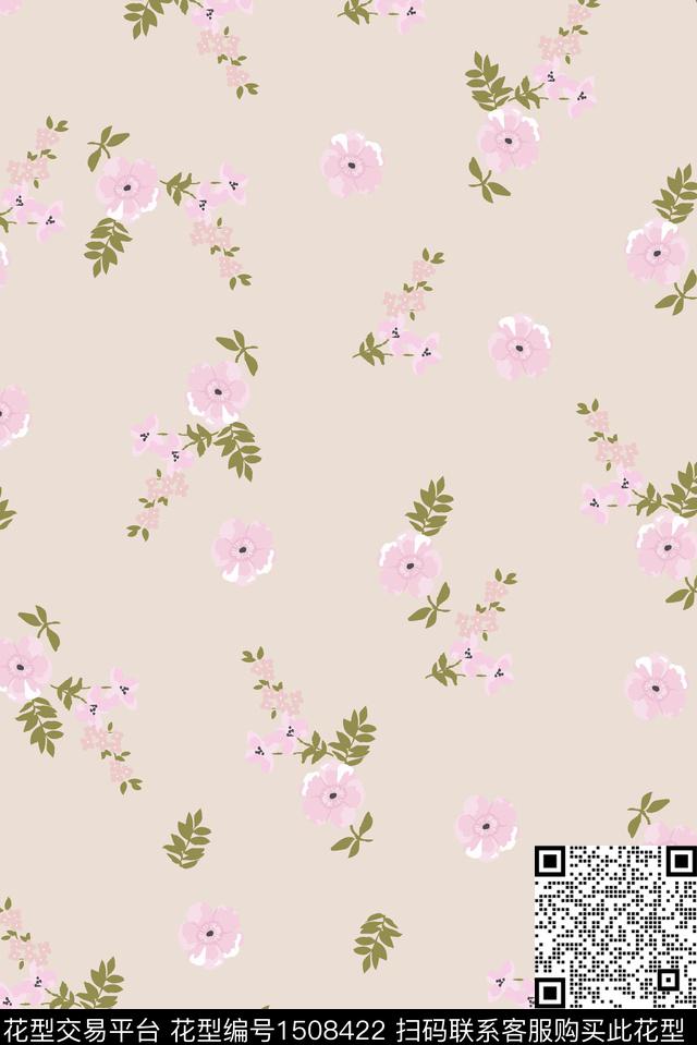 花卉小碎花数码印花花型下载（图片编号: 1508422） - 瓦栏（Walan）