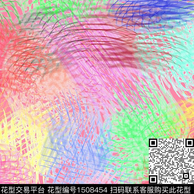 童装水彩女装数码印花花型下载（图片编号: 1508454） - 瓦栏（Walan）