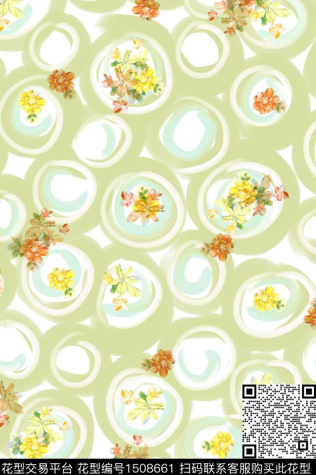 绿植树叶肌理大牌风数码印花花型下载（图片编号: 1508661） - 瓦栏（Walan）