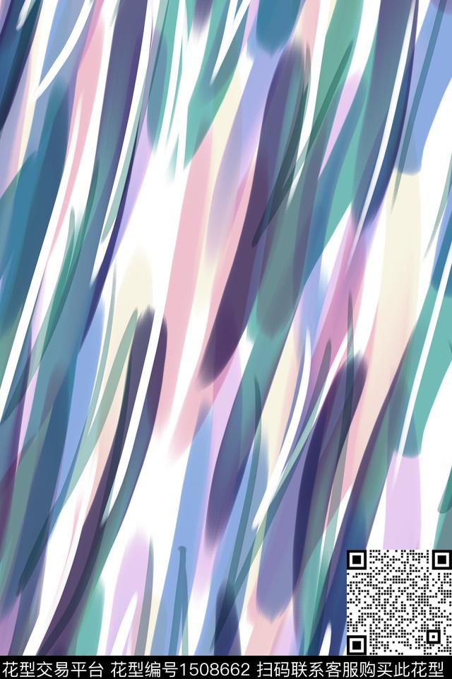 肌理抽象小清新数码印花花型下载（图片编号: 1508662） - 瓦栏（Walan）
