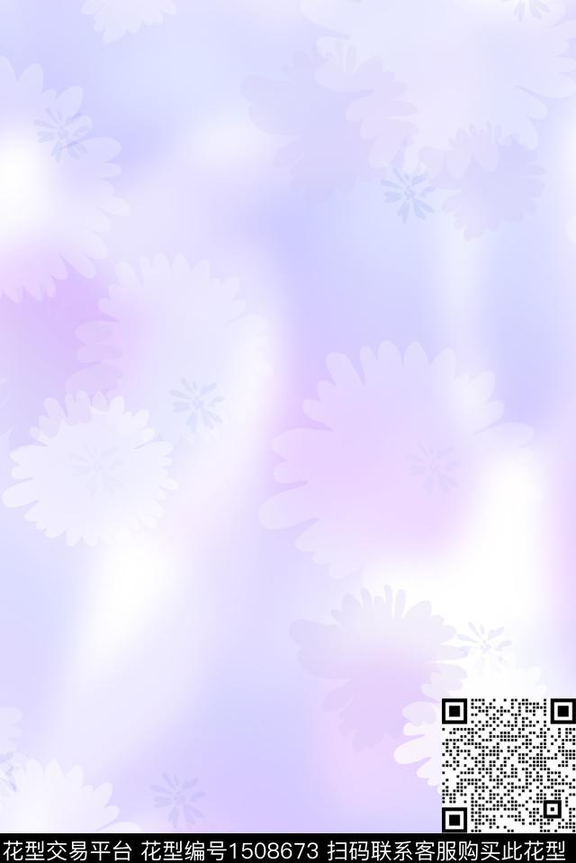 肌理趋势花型花卉数码印花花型下载（图片编号: 1508673） - 瓦栏（Walan）