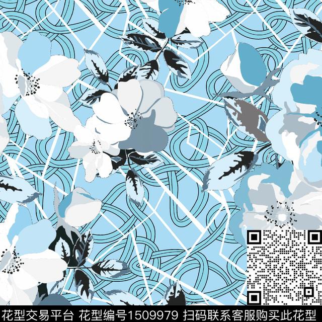 绿植树叶女装花卉数码印花花型下载（图片编号: 1509979） - 瓦栏（Walan）