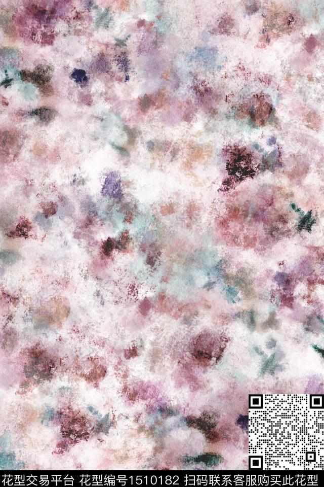肌理抽象小清新数码印花花型下载（图片编号: 1510182） - 瓦栏（Walan）