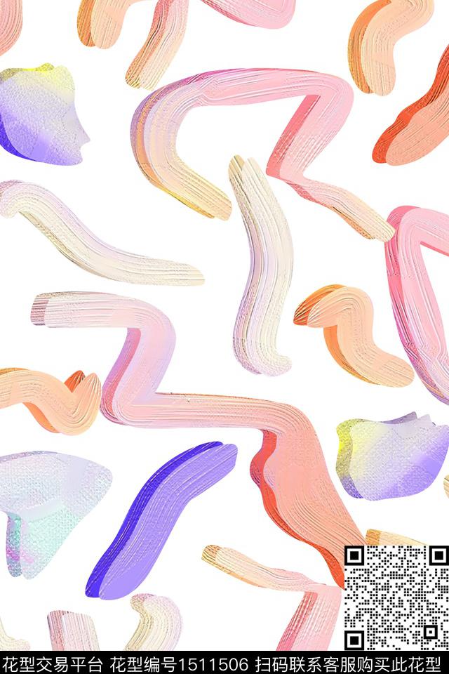几何肌理大牌风数码印花花型下载（图片编号: 1511506） - 瓦栏（Walan）