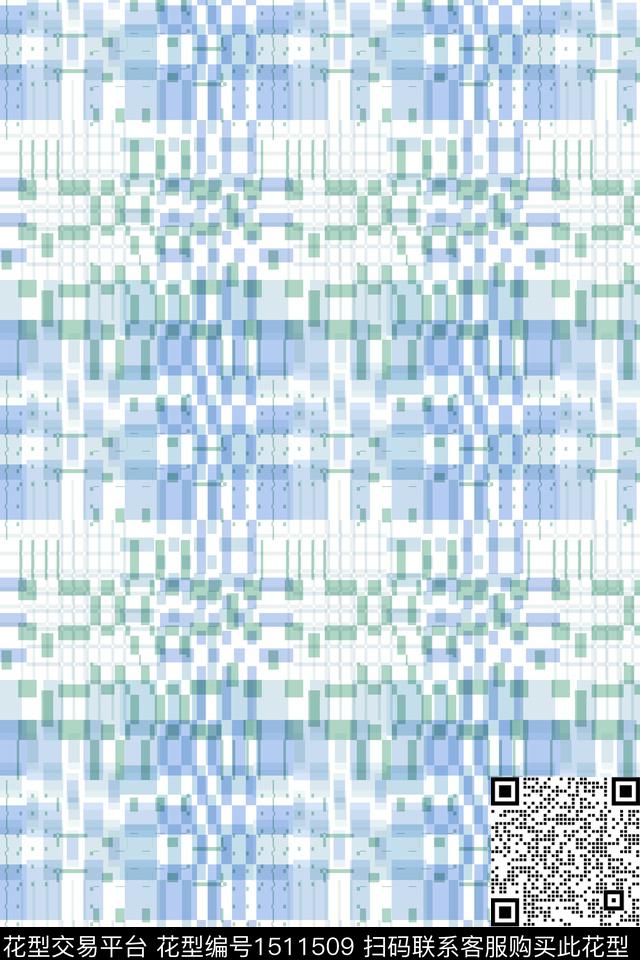 几何格子肌理数码印花花型下载（图片编号: 1511509） - 瓦栏（Walan）