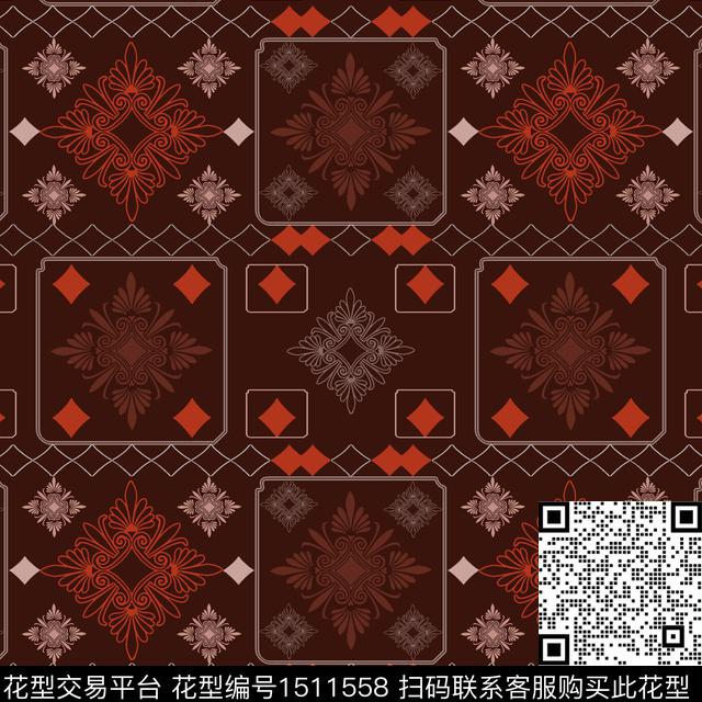 民族风男装费尔岛传统印花花型下载（图片编号: 1511558） - 瓦栏（Walan）