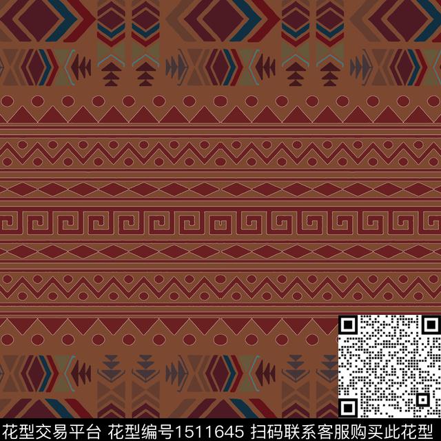 民族风男装费尔岛传统印花花型下载（图片编号: 1511645） - 瓦栏（Walan）
