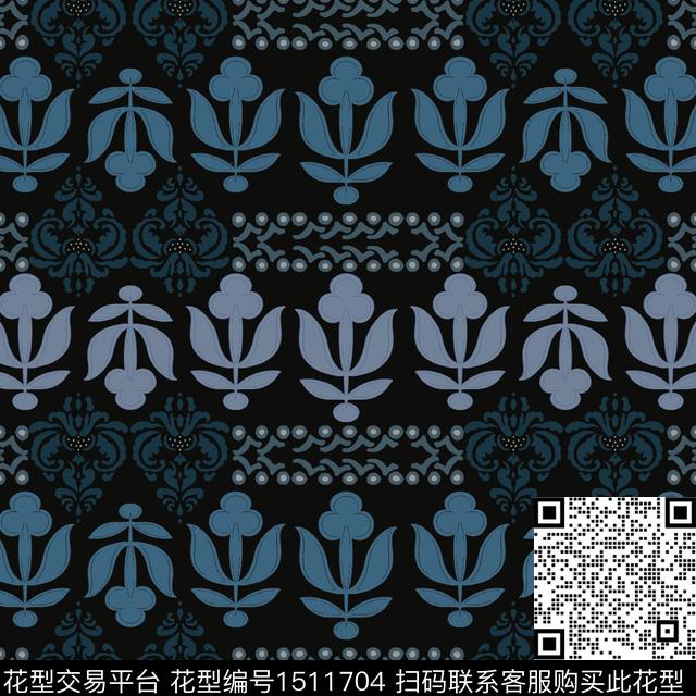 民族风男装费尔岛传统印花花型下载（图片编号: 1511704） - 瓦栏（Walan）