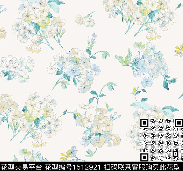 水彩女装花卉传统印花花型下载（图片编号: 1512921） - 瓦栏（Walan）