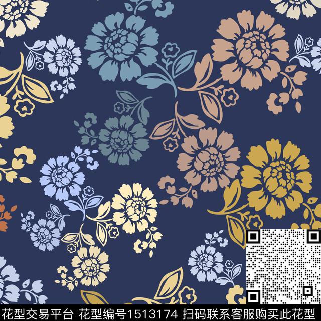 20220916-民族风-1-2.jpg - 1513174 - 民族风 传统花型 小碎花 - 传统印花花型 － 女装花型设计 － 瓦栏