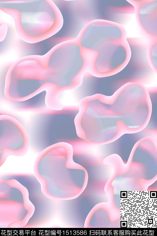 肌理小清新真丝数码印花花型下载（图片编号: 1513586） - 瓦栏（Walan）
