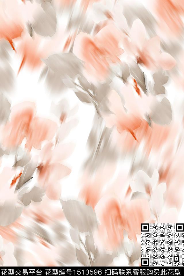 XZ3966.jpg - 1513596 - 花卉 抽象 小清新 - 数码印花花型 － 女装花型设计 － 瓦栏