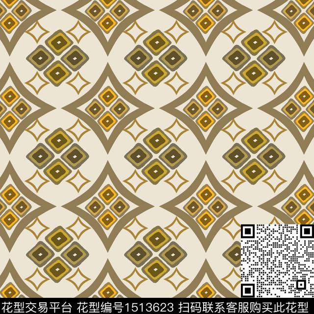 几何菱形微几何传统印花花型下载（图片编号: 1513623） - 瓦栏（Walan）