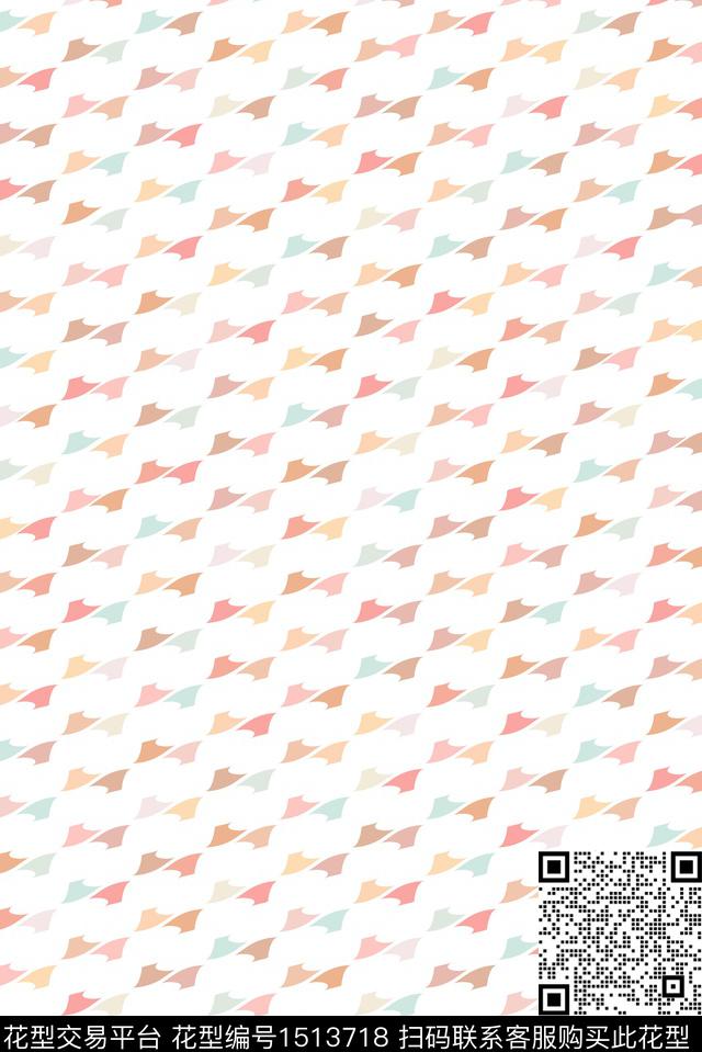 蝴蝶结可爱卡通数码印花花型下载（图片编号: 1513718） - 瓦栏（Walan）