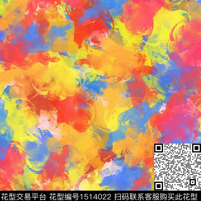 h2216.jpg - 1514022 - 水彩 大牌风 抽象 - 数码印花花型 － 女装花型设计 － 瓦栏
