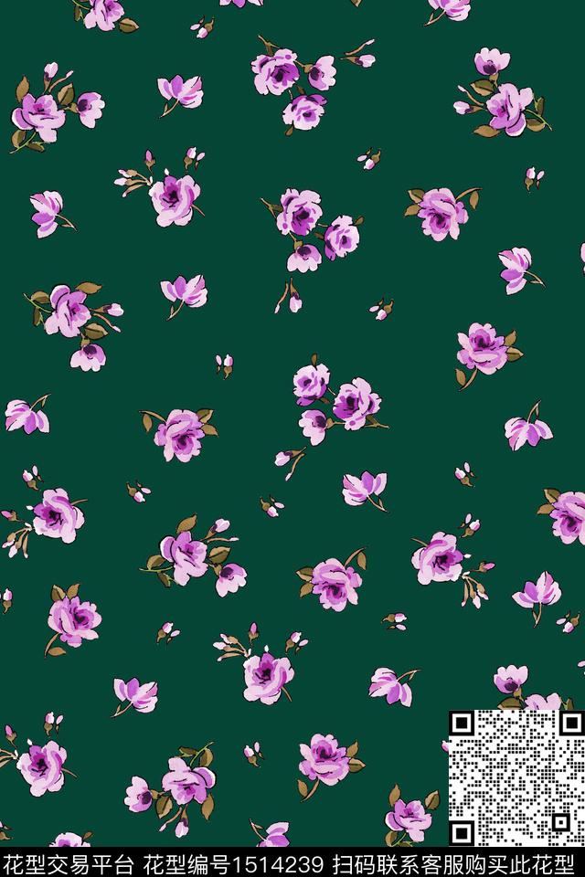 花卉20150-2.jpg - 1514239 - 花卉 大牌风 小碎花 - 数码印花花型 － 女装花型设计 － 瓦栏