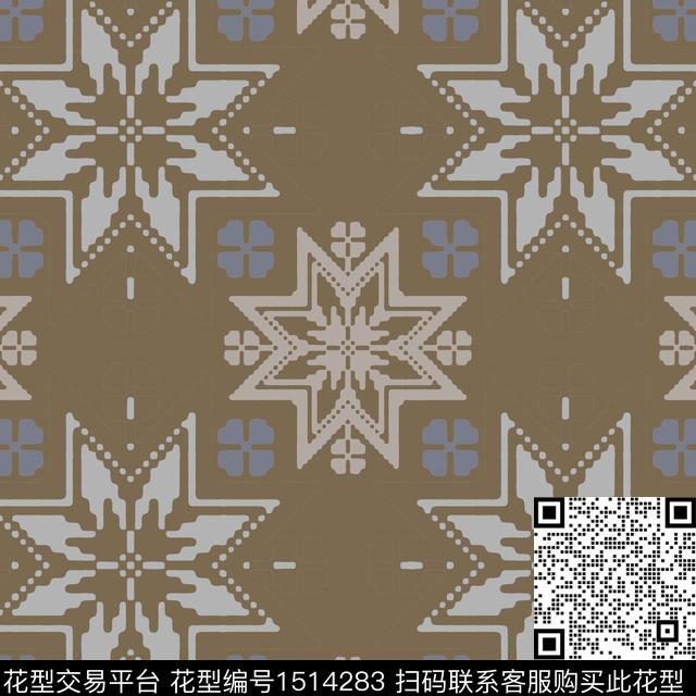 传统印花花型下载（图片编号: 1514283） - 瓦栏（Walan）
