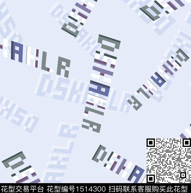 20220915-1.jpg - 1514300 - 字母 几何 大牌风 - 数码印花花型 － 男装花型设计 － 瓦栏
