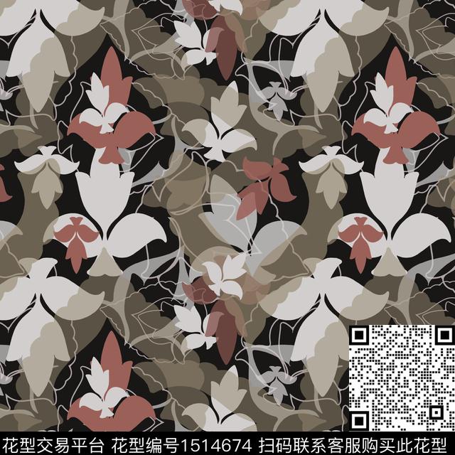 女装花卉平面花卉传统印花花型下载（图片编号: 1514674） - 瓦栏（Walan）