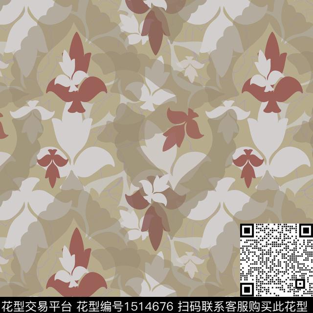 女装花卉平面花卉传统印花花型下载（图片编号: 1514676） - 瓦栏（Walan）