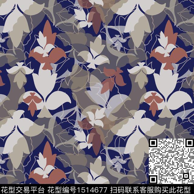 女装花卉平面花卉传统印花花型下载（图片编号: 1514677） - 瓦栏（Walan）