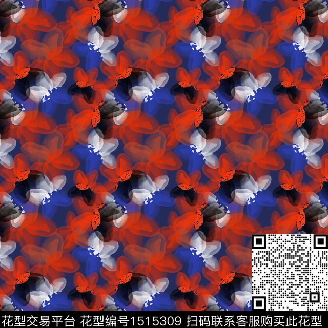 女装抽象小碎花数码印花花型下载（图片编号: 1515309） - 瓦栏（Walan）