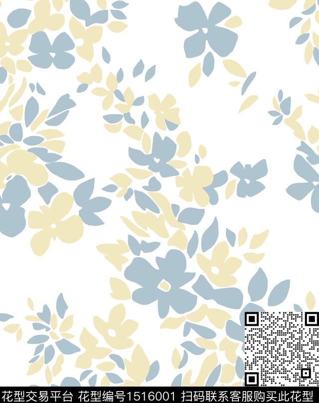 趋势花型花卉小碎花传统印花花型下载（图片编号: 1516001） - 瓦栏（Walan）