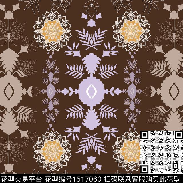 女装民族风传统花型传统印花花型下载（图片编号: 1517060） - 瓦栏（Walan）