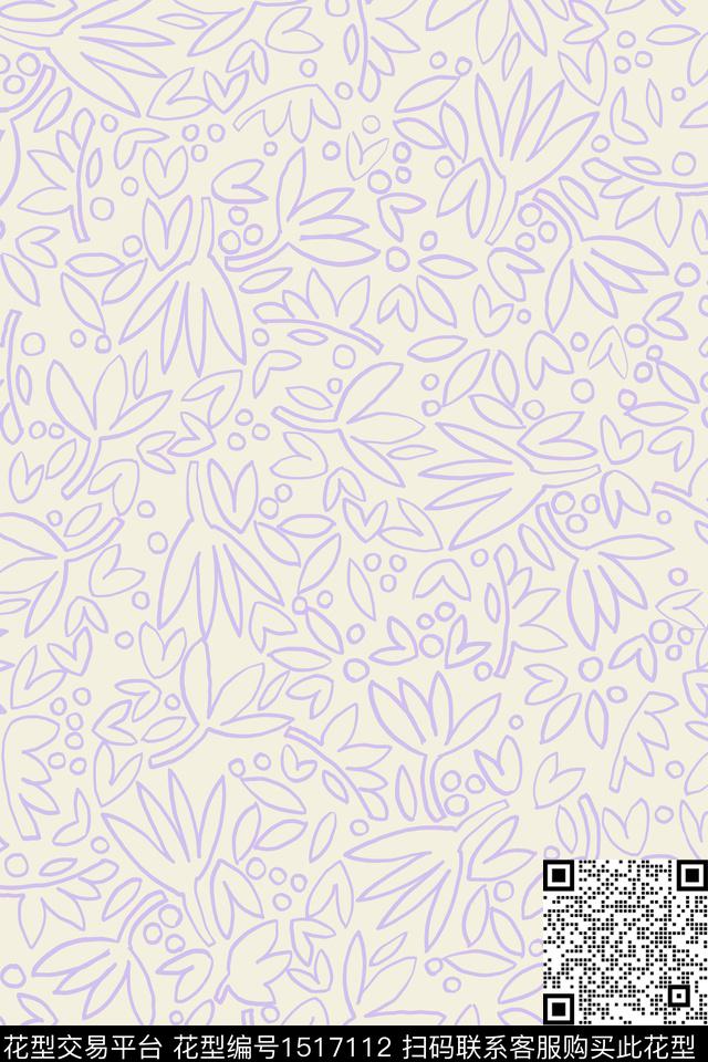 小清新小碎花文艺数码印花花型下载（图片编号: 1517112） - 瓦栏（Walan）