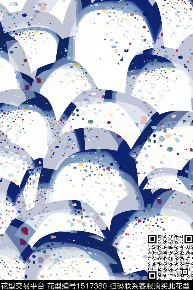 几何大牌风小清新数码印花花型下载（图片编号: 1517380） - 瓦栏（Walan）