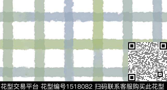 童装水彩格子数码印花花型下载（图片编号: 1518082） - 瓦栏（Walan）