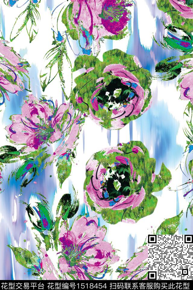 CM123.jpg - 1518454 - 抽象花卉 春夏花型 手绘花卉 - 数码印花花型 － 女装花型设计 － 瓦栏