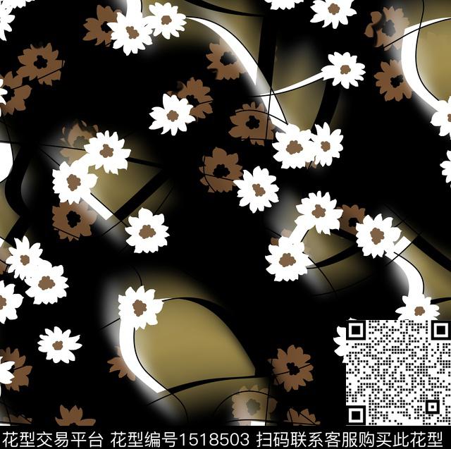 连衣裙女装花卉数码印花花型下载（图片编号: 1518503） - 瓦栏（Walan）