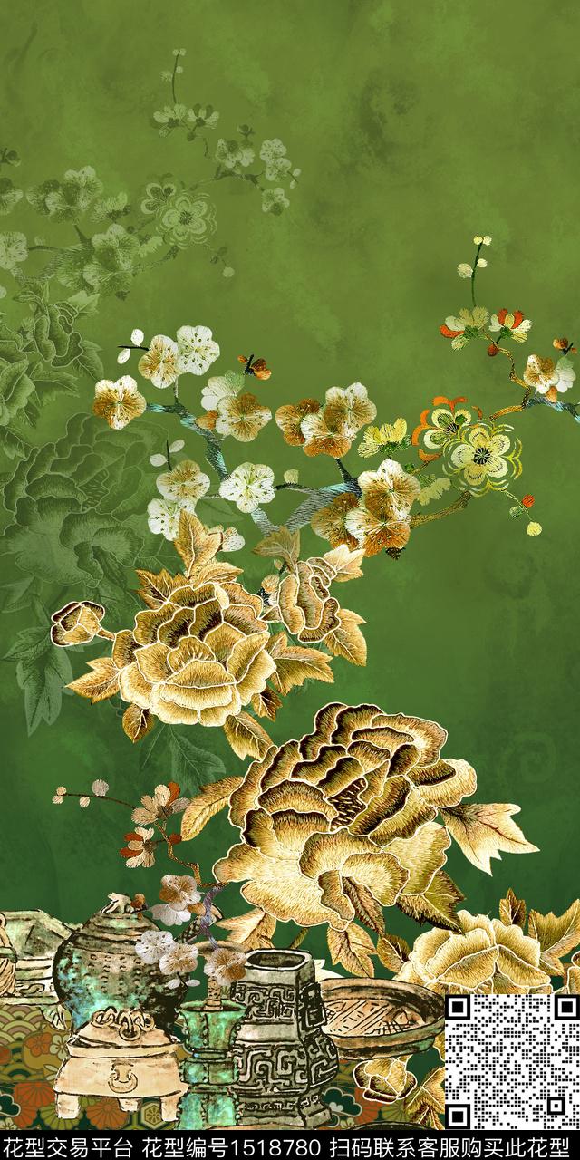 印花花型下载（图片编号: 1518780） - 瓦栏（Walan）