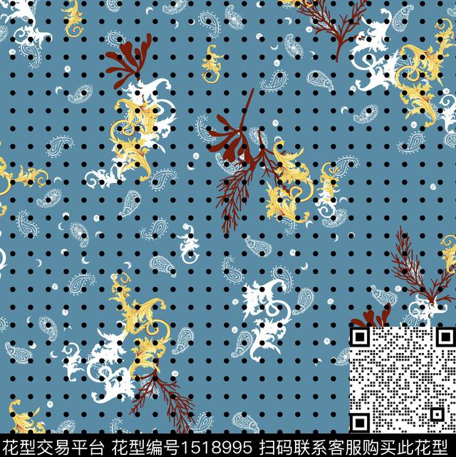 连衣裙女装花卉数码印花花型下载（图片编号: 1518995） - 瓦栏（Walan）