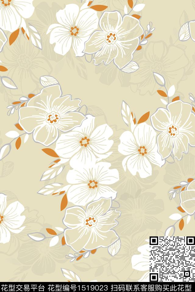 RP-054.jpg - 1519023 - 数码花型 女装 花卉 - 数码印花花型 － 女装花型设计 － 瓦栏