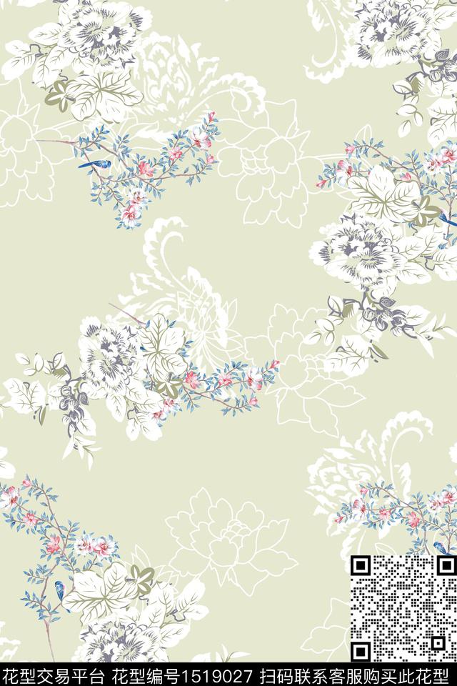 RP-057.jpg - 1519027 - 数码花型 女装 花卉 - 数码印花花型 － 女装花型设计 － 瓦栏