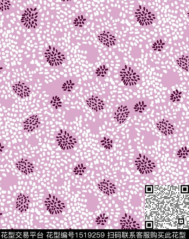 guan1021.jpg - 1519259 - 抽象 波点 粉底 - 传统印花花型 － 女装花型设计 － 瓦栏