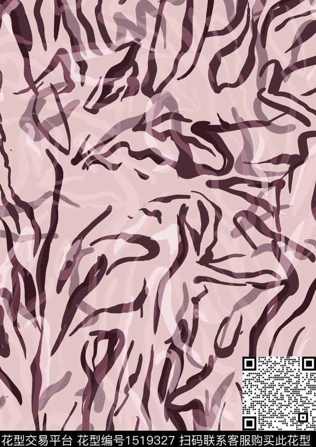 XZ4145.jpg - 1519327 - 纹理 抽象 女装 - 数码印花花型 － 女装花型设计 － 瓦栏