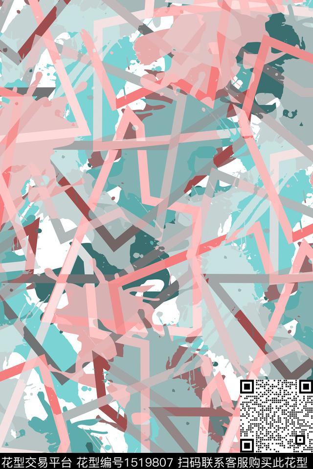 抽象男装户外家居服传统印花花型下载（图片编号: 1519807） - 瓦栏（Walan）