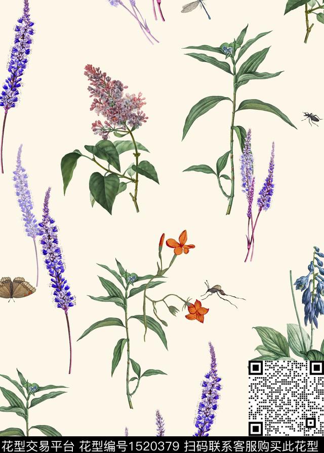 连衣裙女装花卉数码印花花型下载（图片编号: 1520379） - 瓦栏（Walan）