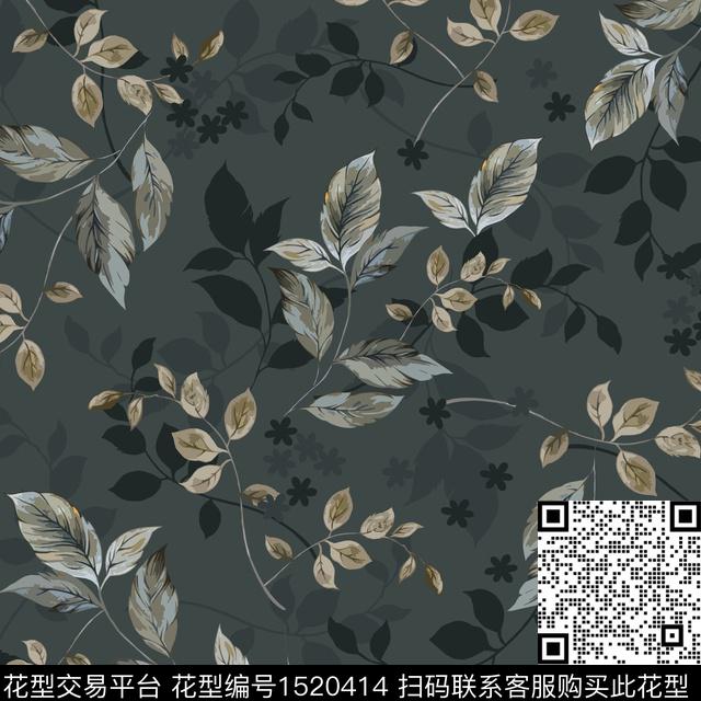花卉手绘矢量数码印花花型下载（图片编号: 1520414） - 瓦栏（Walan）